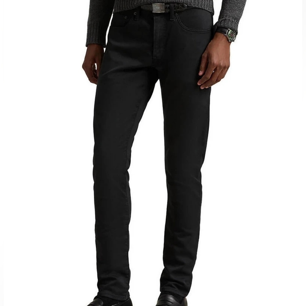 Polo Ralph Lauren Sullivan Slim Knit-like Chino Pant 34/32 Black